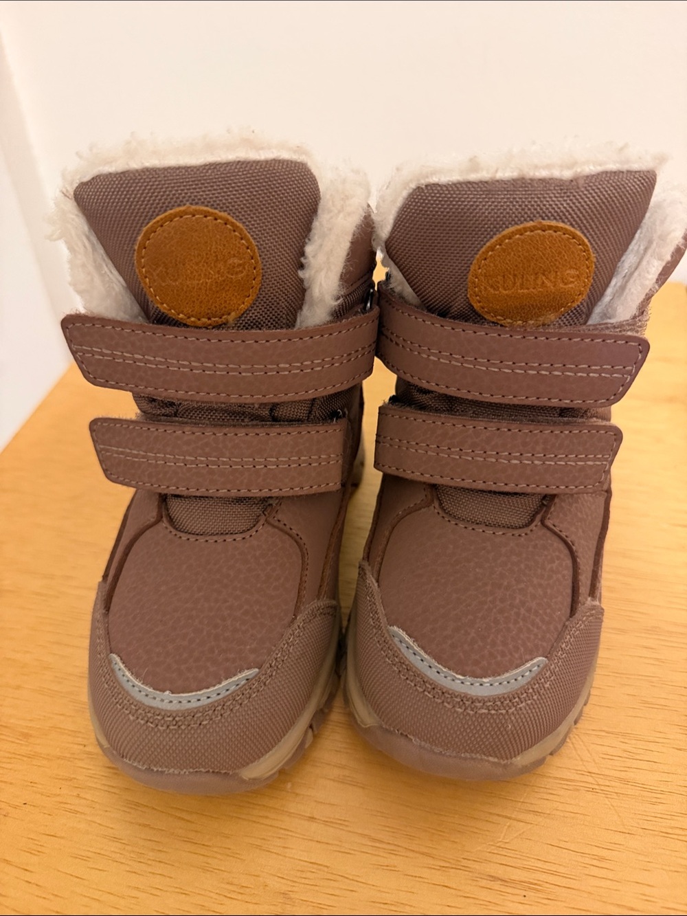 Kids Brown Fur-Lined Winter Boots